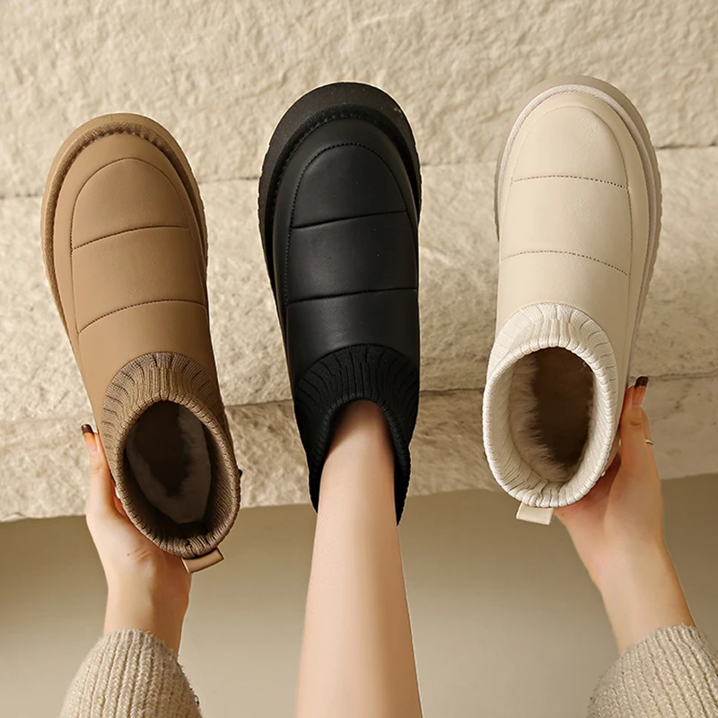 

Ботинки на плоской подошве женская низкая обувь с круглым носком зимняя обувь сапоги-Женские Австралийские резиновые ботильоны на среднем каблуке 2023 на шнуровке для женщин
