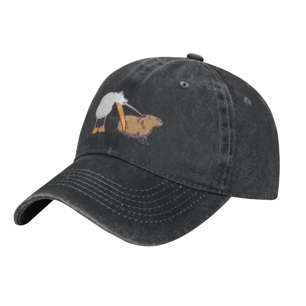 

Don't Worry, Be Capy. Capaybara Unbothered Funny Cowboy Hat Streetwear Kids Hat Trucker Cap Trucker Hats For Men Women's