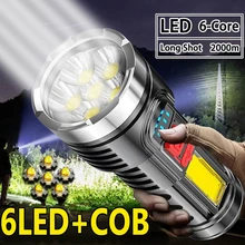 New Style 6LED Flashlight Mini Portable Lamp with Built-in 18650 Battery USB Rechargeable COB LED Flashlight for Camping Lights
New Style 6LED Flashlight Mini Portable Lamp with Built-in 18650 Battery USB Rechargeable COB LED Flashlight for Camping Lights