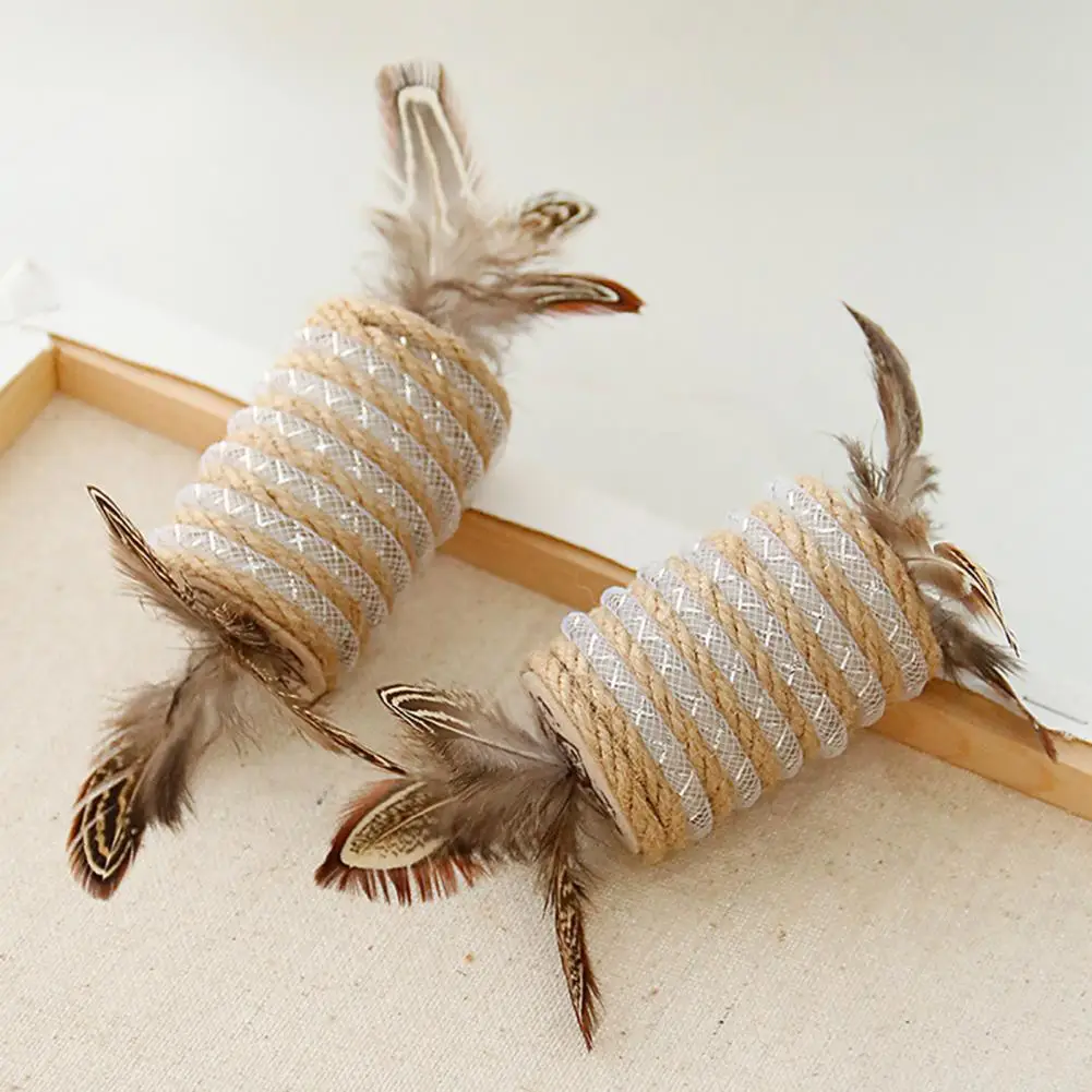 Cat Feather Toy Built-in Voice Bite-resistant Scratch-resistant Cat Kitten Scratching Roller Toy Pet Supplies juguetes para gato 
Cat Feather Toy Built-in Voice Bite-resistant Scratch-resistant Cat Kitten Scratching Roller Toy Pet Supplies juguetes para gato