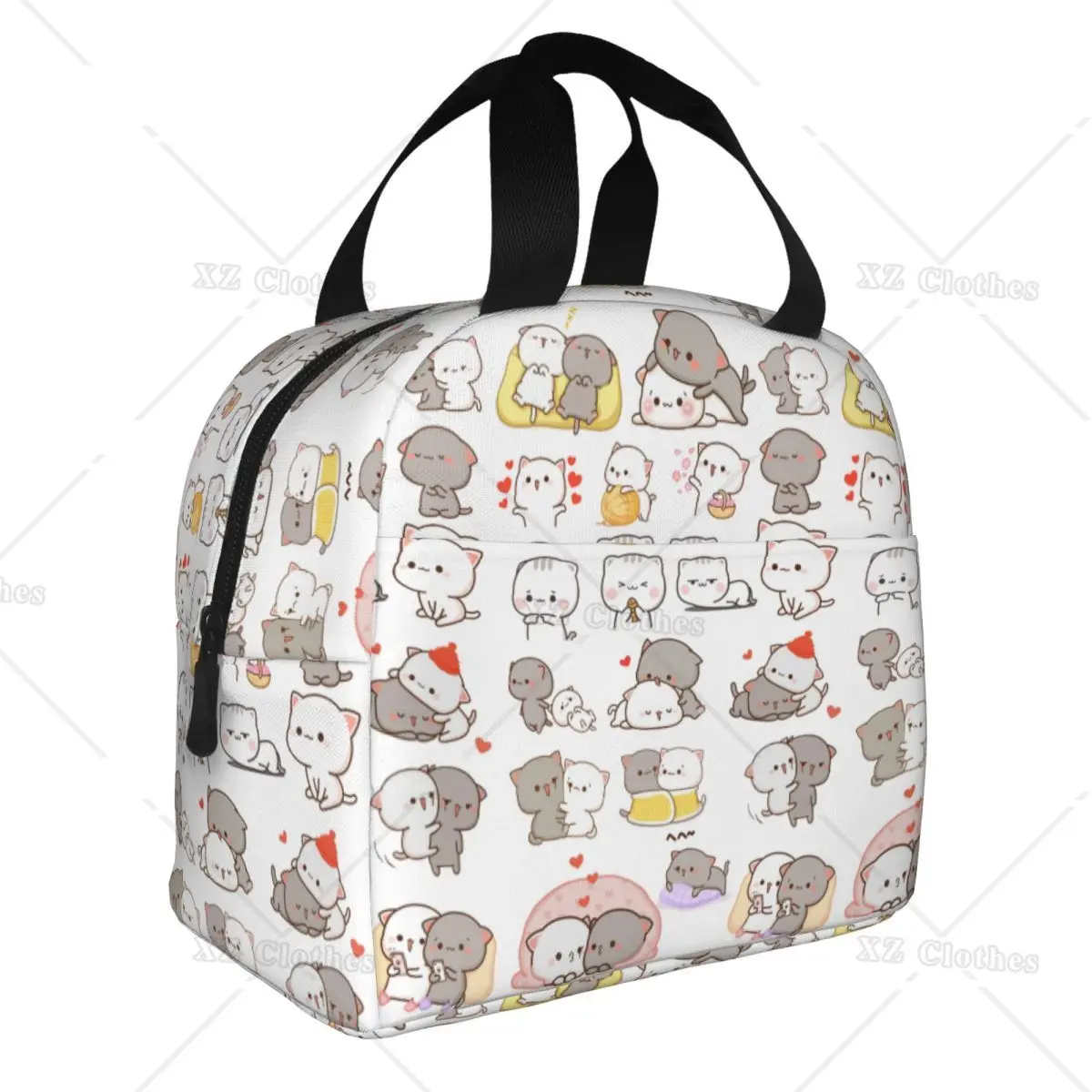 

Милая изолированная сумка для ланча с мультяшным котом, термоконтейнер, многоразовый Портативный Ланч-бокс для женщин, мужчин, мальчиков, детей, для школы и путешествий