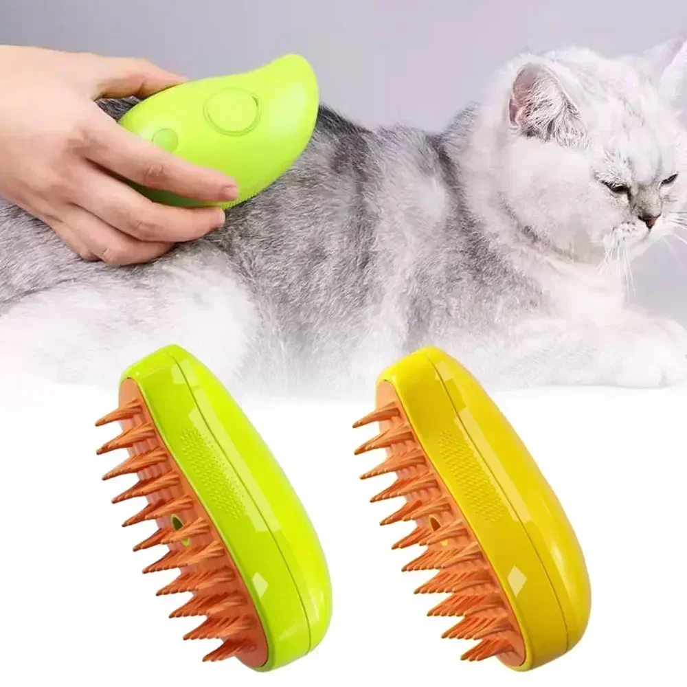 

Cat Steam Brush nice Steamy Dog Brush 3 in 1 Electric Spray Cat Hair Brushes for Massage Pet Grooming Comb Hair Removal Combs