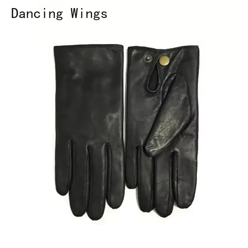 

Winter Gloves Men Women Genuine Leather Gloves Touch Screen Black Real Sheepskin Velvet Lining Warm Driving Gloves New