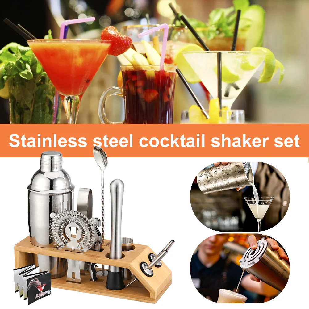 Stainless Steel Cocktail Shaker Bartender Kit Wine Martini Boston Shaker Set With Stand Drinks Mixer Party Bar Wine Cup Barware
Stainless Steel Cocktail Shaker Bartender Kit Wine Martini Boston Shaker Set With Stand Drinks Mixer Party Bar Wine Cup Barware