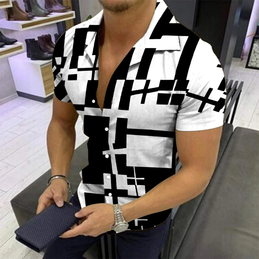 Shirts For Men Button-Up Baroque Hawaiian Shirt Summer Short Sleeve T-Shirt Top 3D Leaf Digital Printed Handsome Street Blouse
Shirts For Men Button-Up Baroque Hawaiian Shirt Summer Short Sleeve T-Shirt Top 3D Leaf Digital Printed Handsome Street Blouse