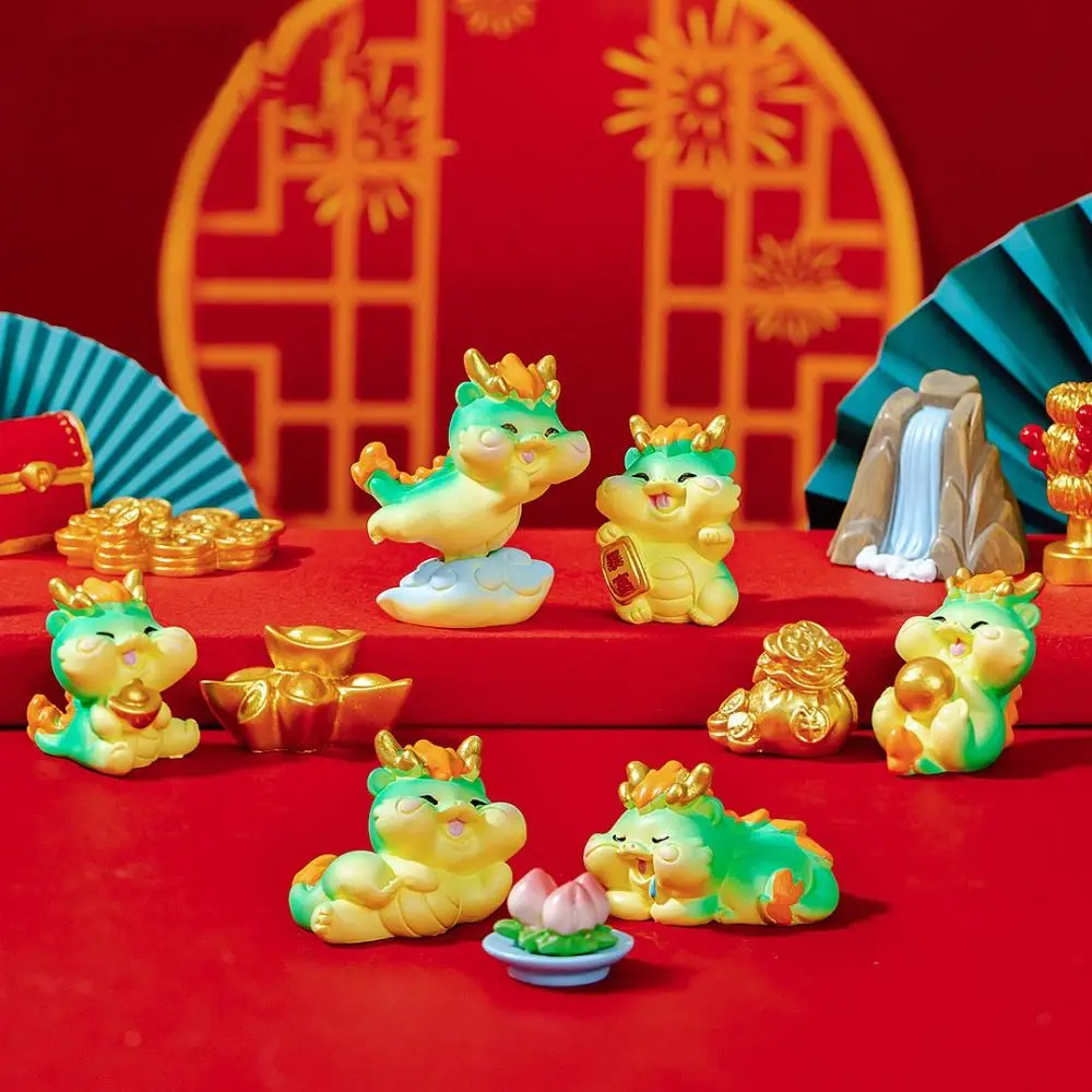 

New Year Micro Landscape Cartoon Handmade Resin China-Chic Figurine Crafts Dragon Accessories Garden
