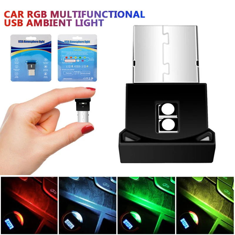 

Mini USB LED Car Light Auto Interior Atmosphere Light Emergency Lighting Light PC Auto Colorful Decorative Lamp Car Accessory