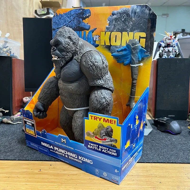 

Genuine Colorful Star Godzilla Battle King Kong 2 Monster Chimpanzee Giant Luminous Sound Action Figure Model Toy Gifts