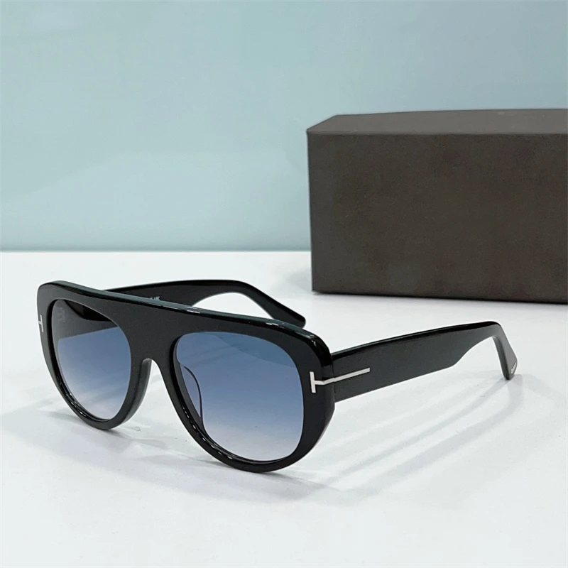 

Famous Brand Luxury Designer Tom Brand FT1078 Vintage Acetate Round Male Female Fashion Glasses For Sun WIth Original Case