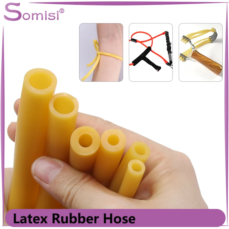 

1/2/3/5/10M Nature Latex Rubber Hoses IDxOD 1.6~18mm High Resilient Surgical Medical Tube Yellow Slingshot Catapult Elastic Band