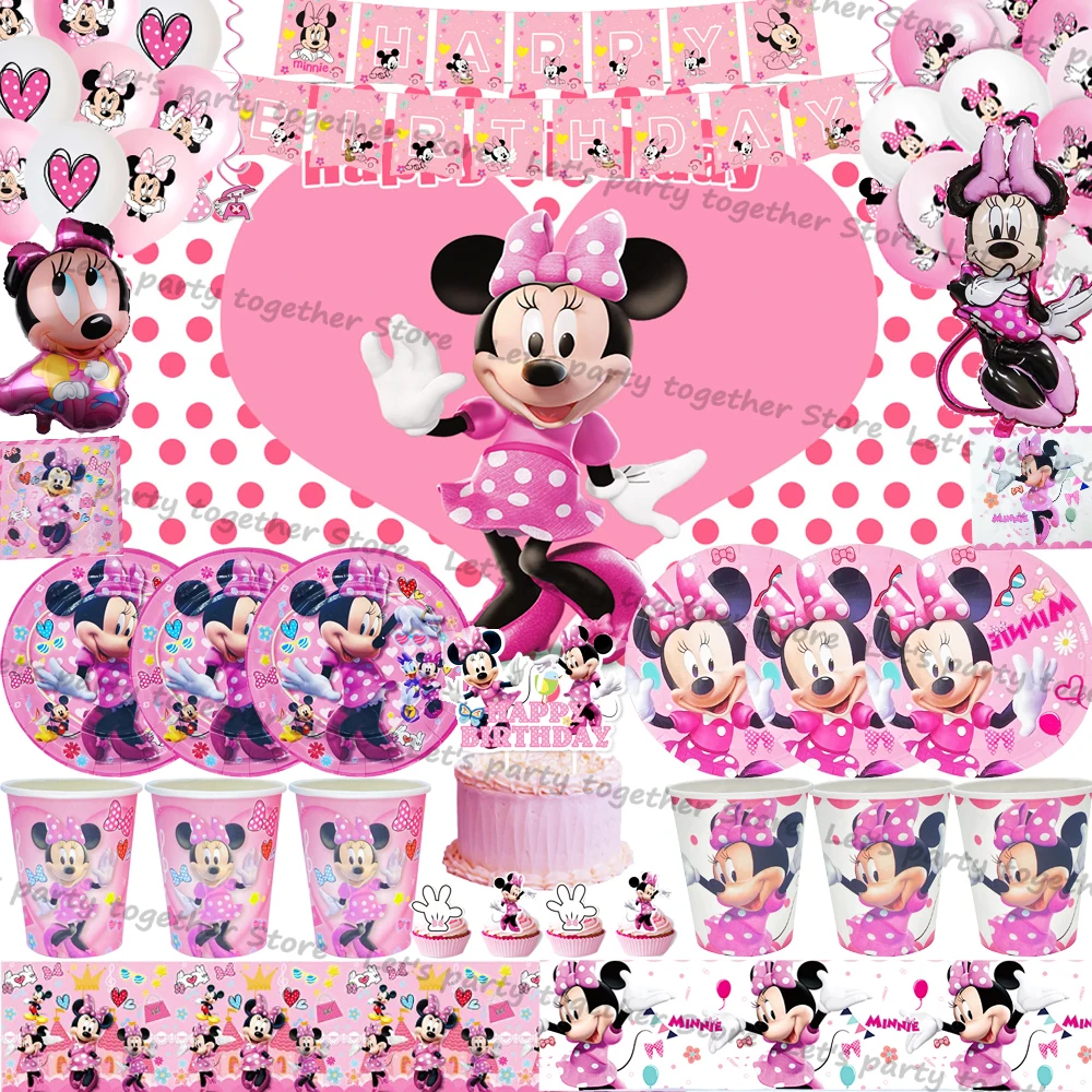Anime Minnie Mouse Girls Party Tableware Supplies Children's Birthday Decoration Paper Plate Cup Napkin Ballon Baby Shower Gifts
Anime Minnie Mouse Girls Party Tableware Supplies Children's Birthday Decoration Paper Plate Cup Napkin Ballon Baby Shower Gifts