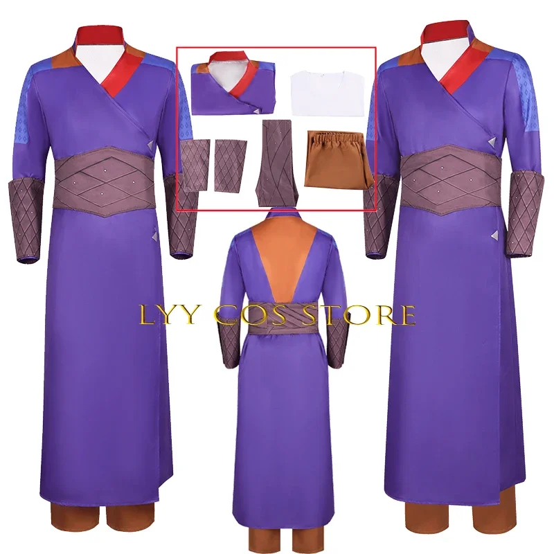 

Gale Cosplay Suit Animal Suit Uniform Purple Trench Coat Pants Suit Halloween Party Role Play Outmeant for Men