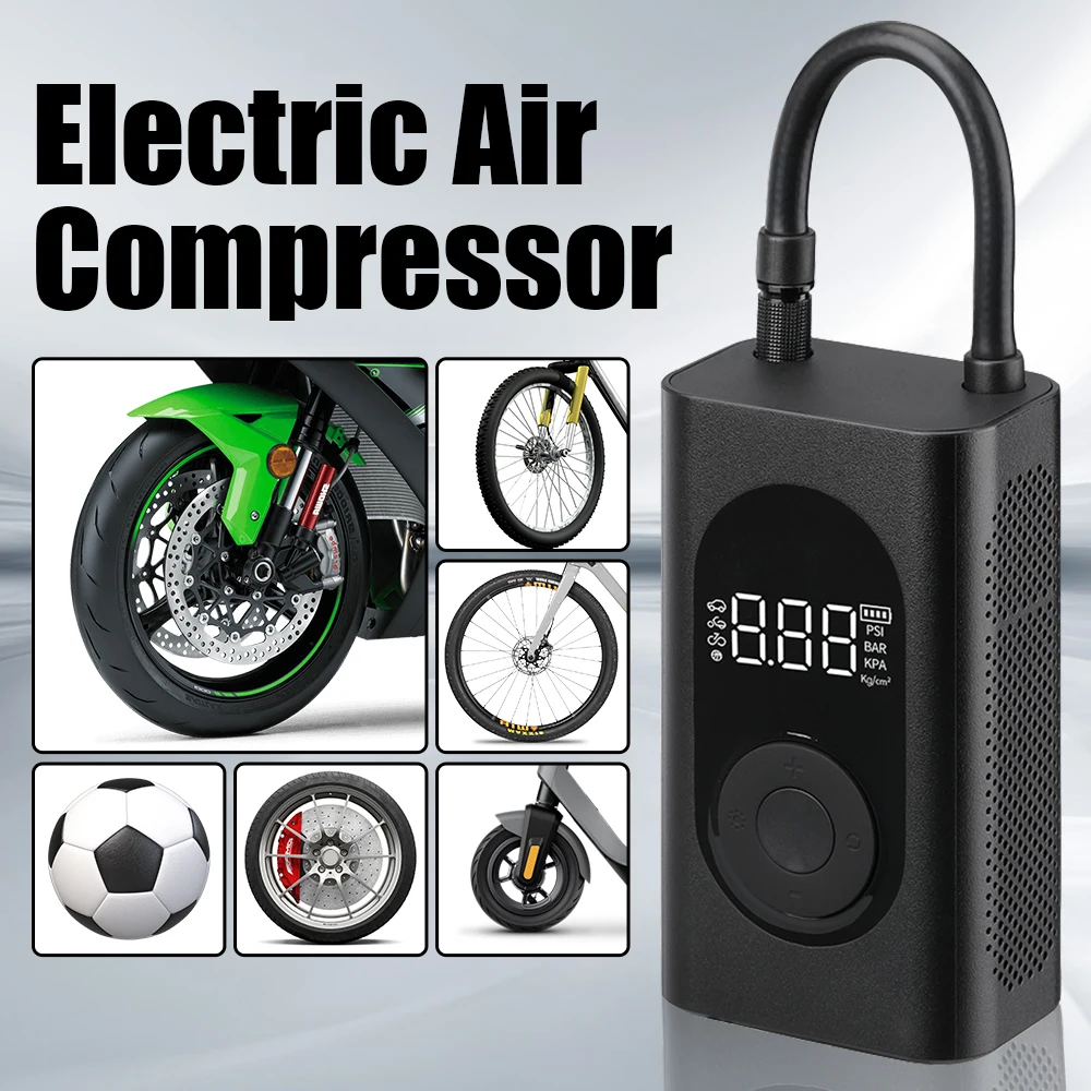 

Portable Car Air Compressor AUTO Tyre Balls 12V ElectricTire Inflator Pump 4000mAh for Motorcycle Bicycle 12V 150PSI