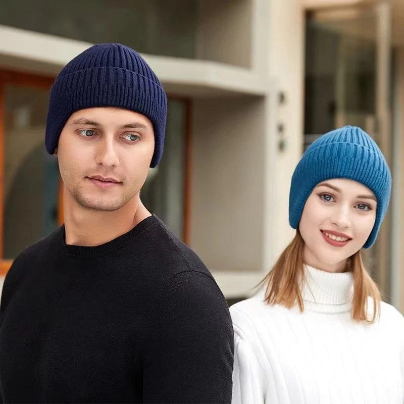 

Ear Protection Winter Hats Stylish Soft Beanie Hat For Men Women Classical Knit Earflap Hat Warm Cap Beanie Hat