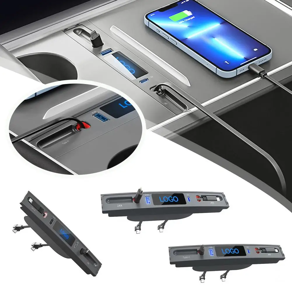 Car USB Charger Retractable Cable Quick Charger USB Shunt Hub Extension Center Console Smart Sensor Accessories For Model 3 X0Z5
Car USB Charger Retractable Cable Quick Charger USB Shunt Hub Extension Center Console Smart Sensor Accessories For Model 3 X0Z5