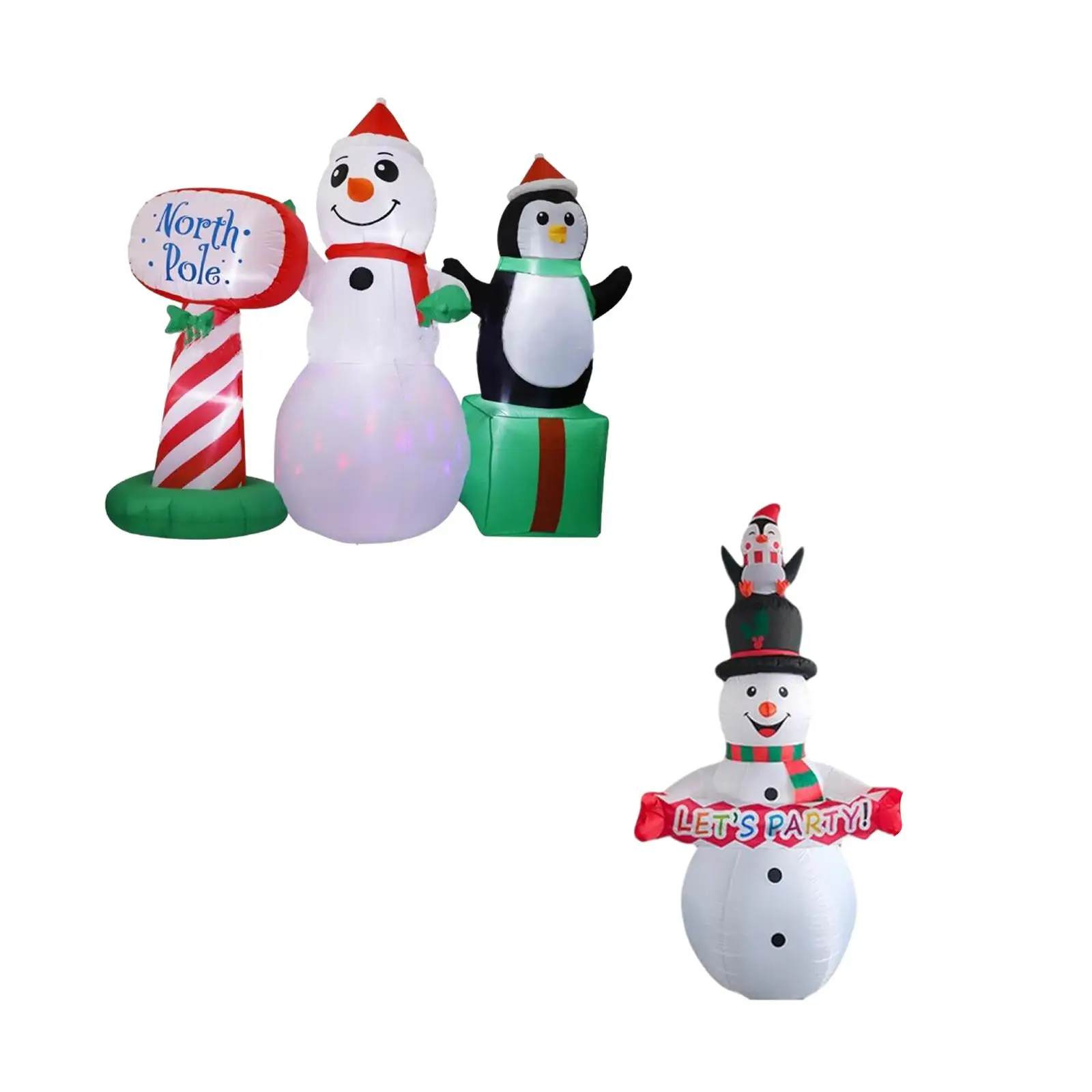 

Christmas Decor Funny Luminous Blow up Snowman Christmas Inflatables Inflatable Snowman for Garden Yard Outside Winter Xmas