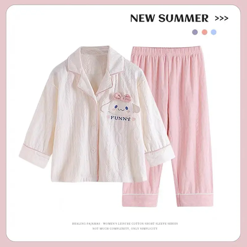 New Sanrio Kuromi Cinnamoroll Pajamas Girls Children Autumn Cotton Sets Cute Cartoon Anime Home Clothes Parent Child Dress Gifts
New Sanrio Kuromi Cinnamoroll Pajamas Girls Children Autumn Cotton Sets Cute Cartoon Anime Home Clothes Parent Child Dress Gifts