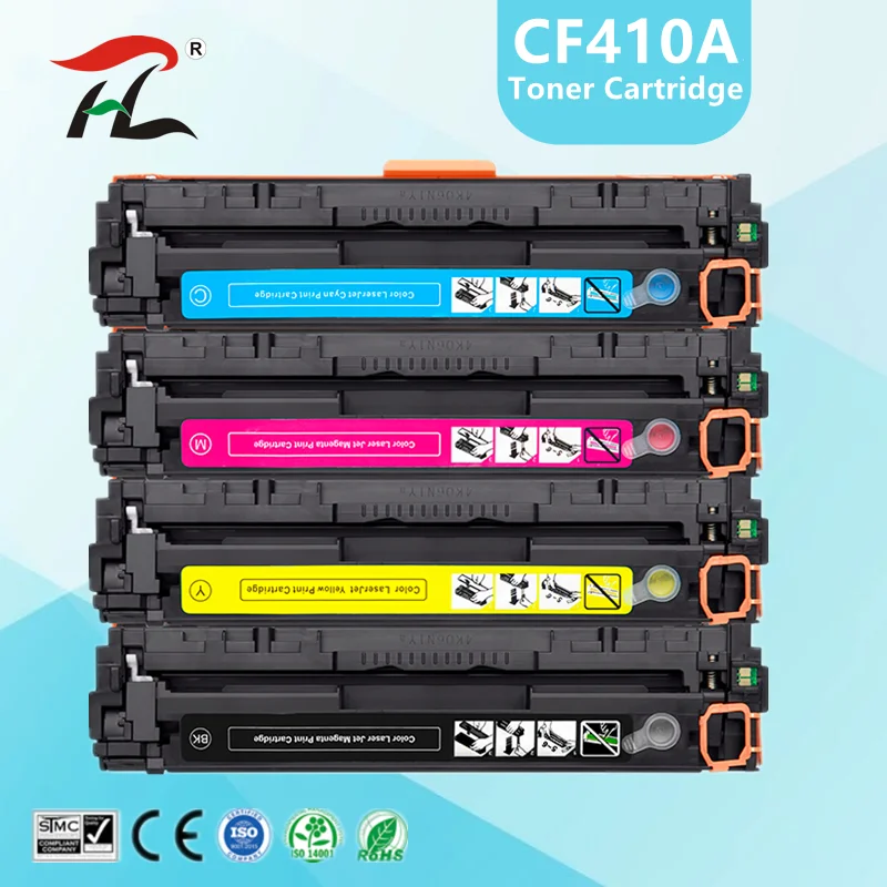 

4PK Compatible for HP Toner Cartridge 410A CF410A CF410 CF411A CF412A CF413A Color LaserJet Pro M452dn/M477fdw