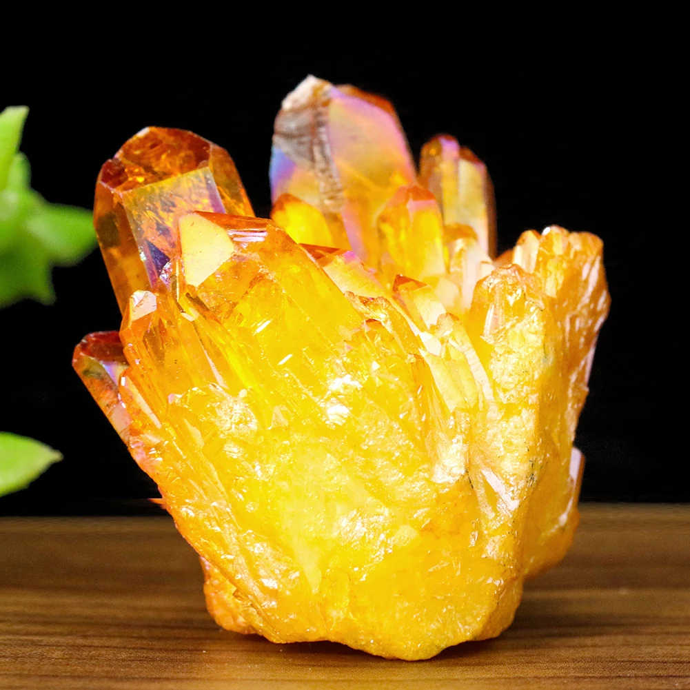 Natural Electroplating Yellow Crystal Cluster Quartz Crystal Reiki Healing Mineral Specimen Home Decoration Ornament
Natural Electroplating Yellow Crystal Cluster Quartz Crystal Reiki Healing Mineral Specimen Home Decoration Ornament