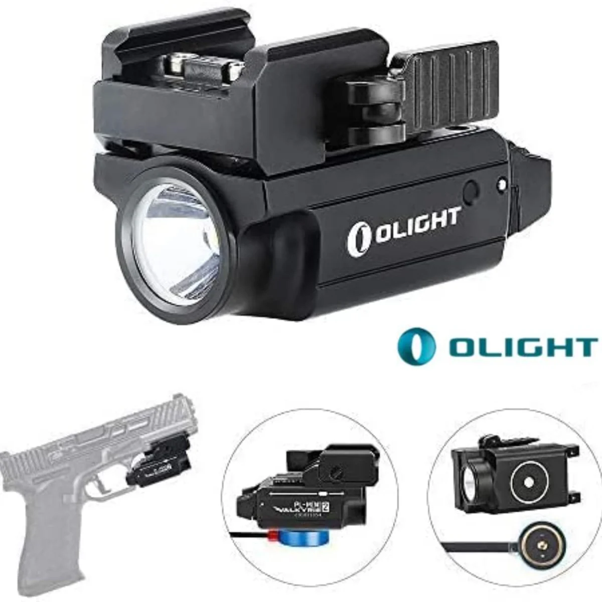 

OLIGHT PL-MINI 2 Valkyrie 600 Lumens Flashlights Magnetic Rechargeable Pistol Tactical Compact Weaponlight Rail Light Flashlight