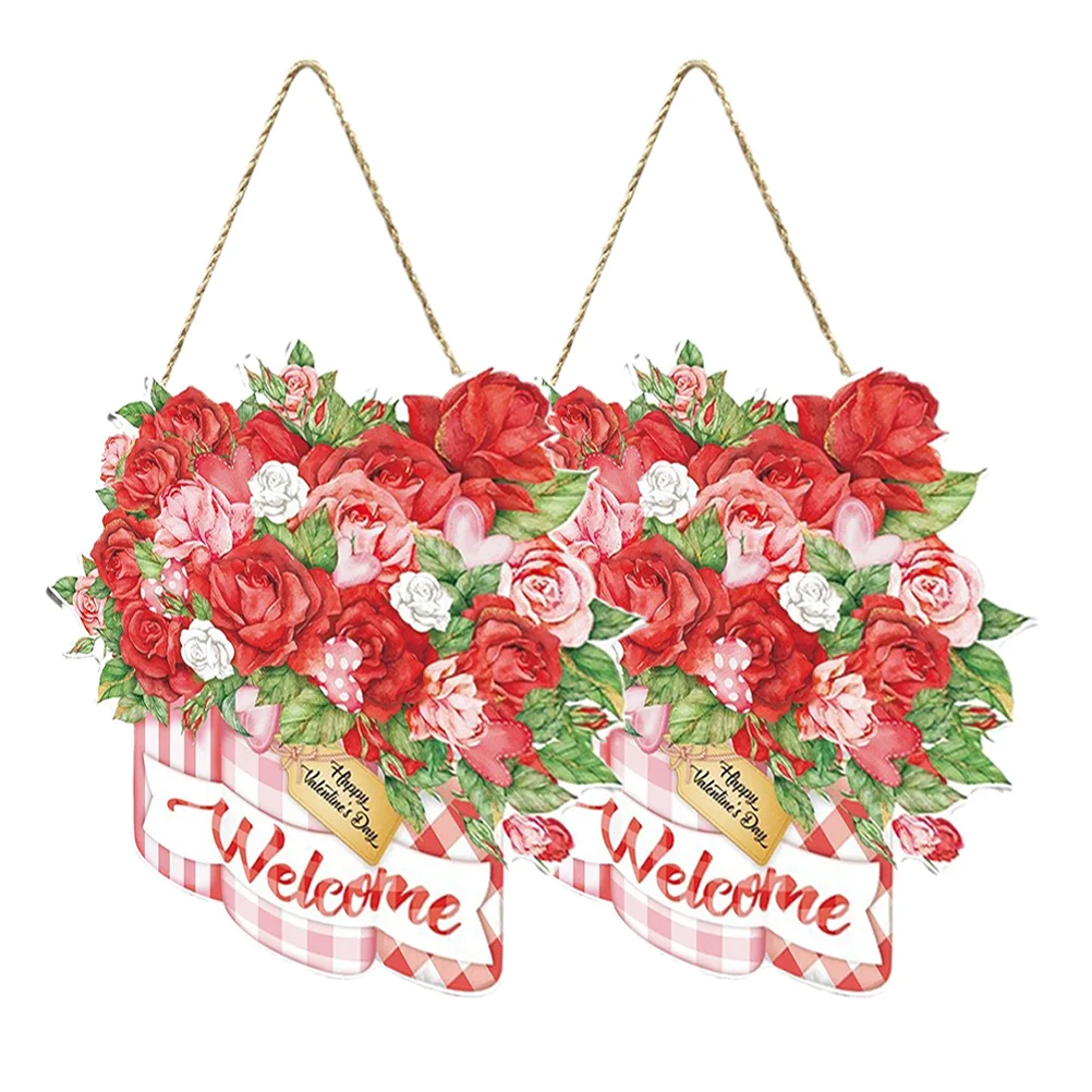 2 Pcs Door Decoration Hanging Outdoor Porch House For Home Valentine's Day Sign Valentines Woodblock Print
2 Pcs Door Decoration Hanging Outdoor Porch House For Home Valentine's Day Sign Valentines Woodblock Print