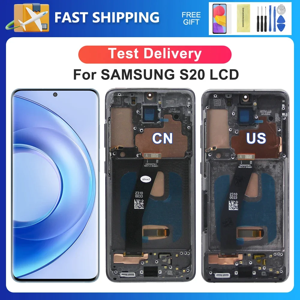 S20 4G 5G For Samsung 6.2''For AMOLED G980 G980F G981 G981F LCD Display Touch Screen Digitizer Assembly Replacement
S20 4G 5G For Samsung 6.2''For AMOLED G980 G980F G981 G981F LCD Display Touch Screen Digitizer Assembly Replacement