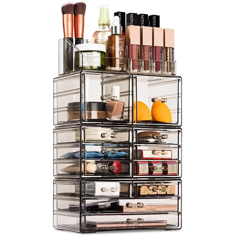 Cosmetic Makeup and Jewelry Storage Case Tower Display Organizer - Spacious Design - Great for Bathroom, Dresser, Vanity
Cosmetic Makeup and Jewelry Storage Case Tower Display Organizer - Spacious Design - Great for Bathroom, Dresser, Vanity