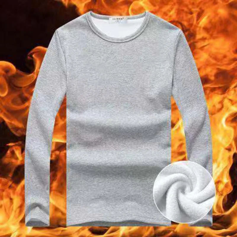 Men Thermal Underwear Fleece Long Sleeve O Neck Winter Thermal Tops Simple Solid Color Loose Thermal Underwear Tops 6XL
Men Thermal Underwear Fleece Long Sleeve O Neck Winter Thermal Tops Simple Solid Color Loose Thermal Underwear Tops 6XL