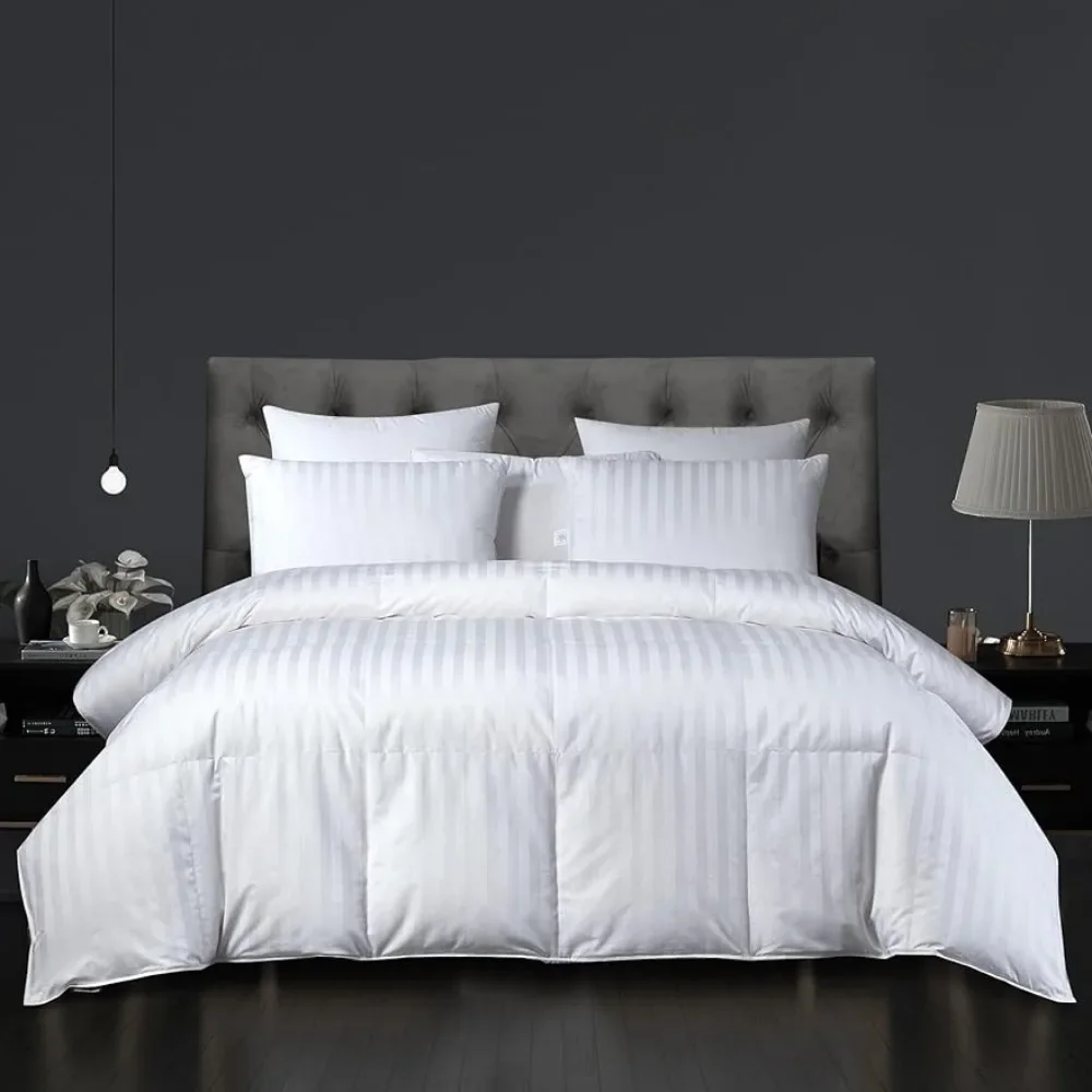 All Seasons Warmth Exceptional Hungarian White Goose Down Fill Power 500TC Damask Stripe Fabric Freight Free Comforter
All Seasons Warmth Exceptional Hungarian White Goose Down Fill Power 500TC Damask Stripe Fabric Freight Free Comforter