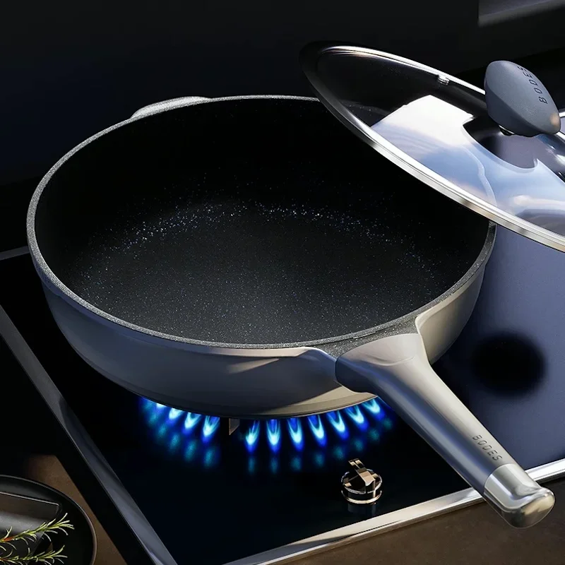 

Steak frying pan Medical stone wok pan cooking pot with cover cookware Non stick frying pan Kitchen accessories Pots and pans