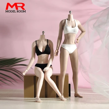 AB001 여성 유연한 큰 가슴 심리스 바디, 12 인치 창백한 선탄, 관능적인 엉덩이, 액션 피규어 바디 인형, 1/6 체중계 상품 이미지