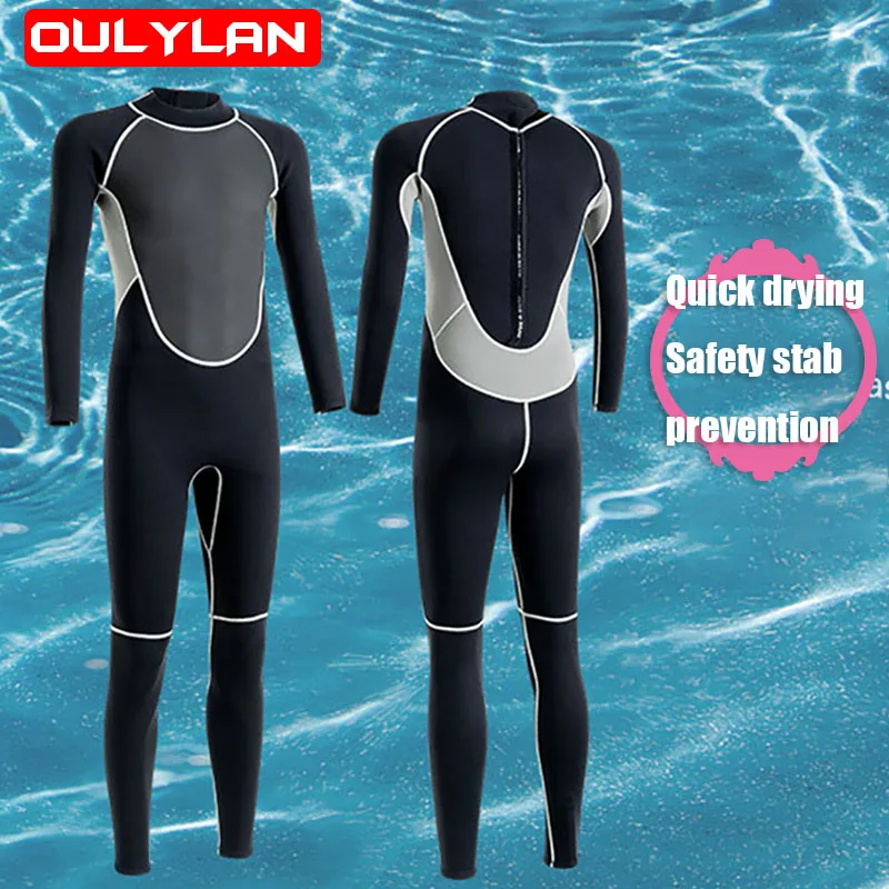 

Oulylan 3MM Neoprene Wetsuit Men Scuba Diving Suit Spearfishing Swimwear Snorkeling Surfing One Piece Set Keep Warm Swimsuit