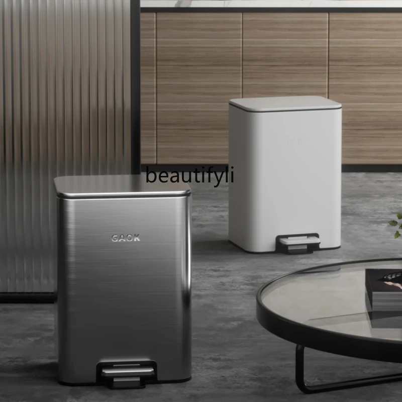 hj Stainless Steel Trash Can Living Room and Kitchen Large Good-looking Bedroom Commercial Office Pedal
hj Stainless Steel Trash Can Living Room and Kitchen Large Good-looking Bedroom Commercial Office Pedal