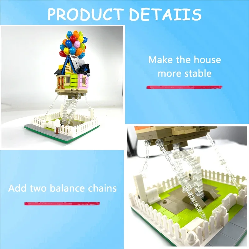 686PCS Flying Float Balloon House Building Block City Architecture Tensegrity Sculptures Classic with Figure Animal Children Toy 686PCS Flying Float Balloon House Building Block City Architecture Tensegrity Sculptures Classic with Figure Animal Children Toy
