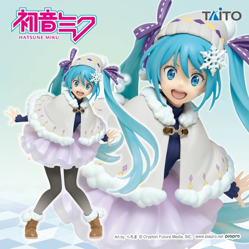 

TAiTO Original 18Cm Hatsune Miku Winter ver.Renewal Action Figure VOCALOID Toys For Kids Gift Collectible Model Ornaments