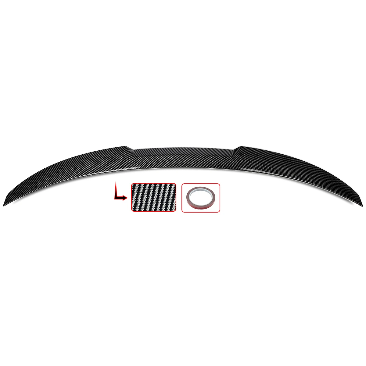 Rear Tail Wings For 2021-2024 BMW G26 430i Gran Coupe i4 M4 Style Highkick Trunk Spoiler Carbon Fiber Look Magickit Rear Tail Wings For 2021-2024 BMW G26 430i Gran Coupe i4 M4 Style Highkick Trunk Spoiler Carbon Fiber Look Magickit