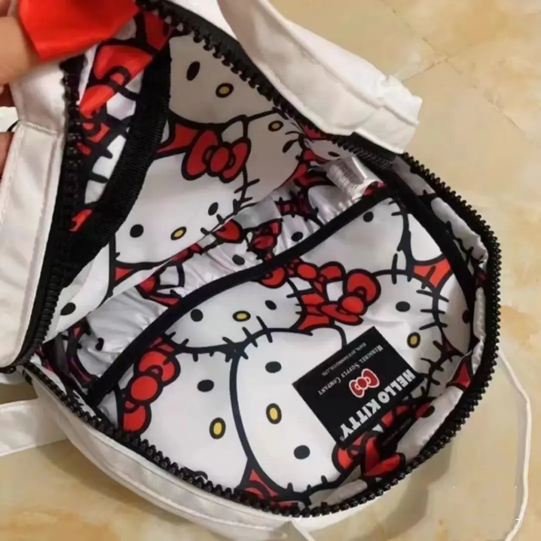 

Sanrio Hello Kitty Backpack Schoolbag Female High School Junior and Middle School Students Simple Mori Style Knapsack Nylon