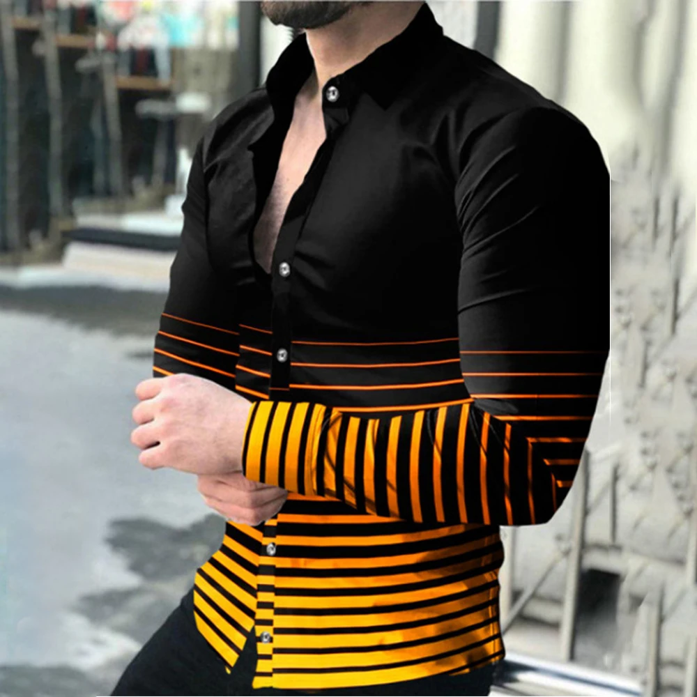 Men Button Down Long Sleeve Gold Print Shirt Slim Fit Muscle T Dress Shirts Tops Clothing Club Cardigan Blouses
Men Button Down Long Sleeve Gold Print Shirt Slim Fit Muscle T Dress Shirts Tops Clothing Club Cardigan Blouses