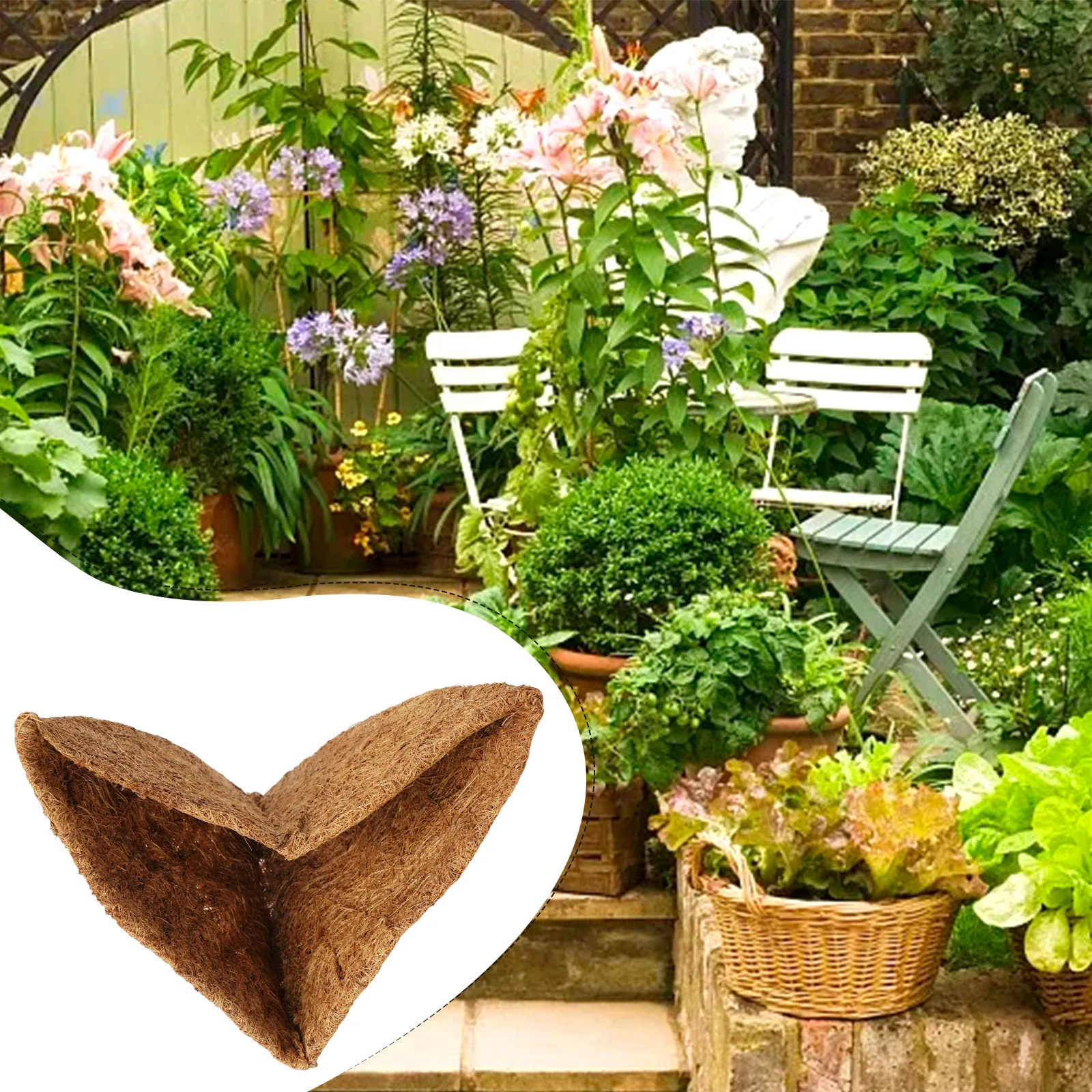 Round Hanging Basket Coco Liner Coconut Fiber Replacement Flower Basket For Home Gardening Plant Care Accessories
Round Hanging Basket Coco Liner Coconut Fiber Replacement Flower Basket For Home Gardening Plant Care Accessories