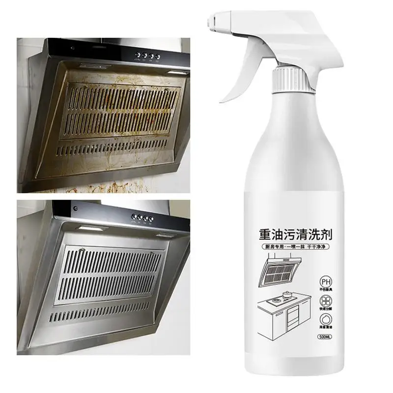 

500ml Kitchen Grease Cleaner Spray Stain Remover Magic Degreaser Liquid Multipurpose Cleaning Foam For Stove Utensils Tile Shelf