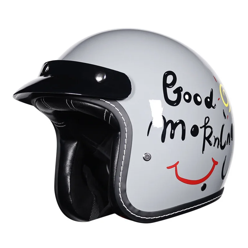 

DOT 3/4 Open Face Helmet for Scooter Moped Cruiser Cafe Racer Retro Vintage Street Bike Motorcycle Jet Helmets Cascos Para Motos