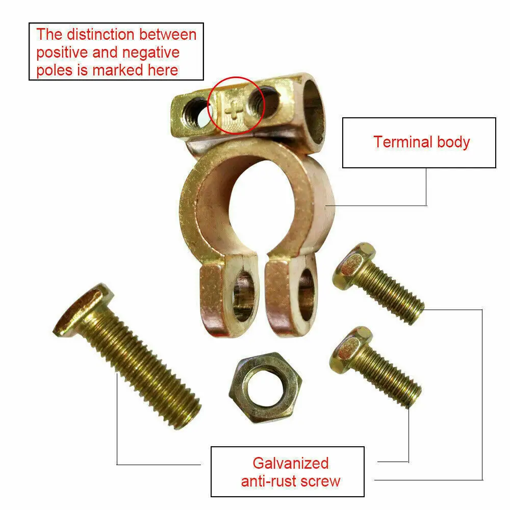 Hight Quality New Practical Useful Batteries Terminals Connectors Solid Brass Vehicle Parts Portable Quick Release 12V
Hight Quality New Practical Useful Batteries Terminals Connectors Solid Brass Vehicle Parts Portable Quick Release 12V