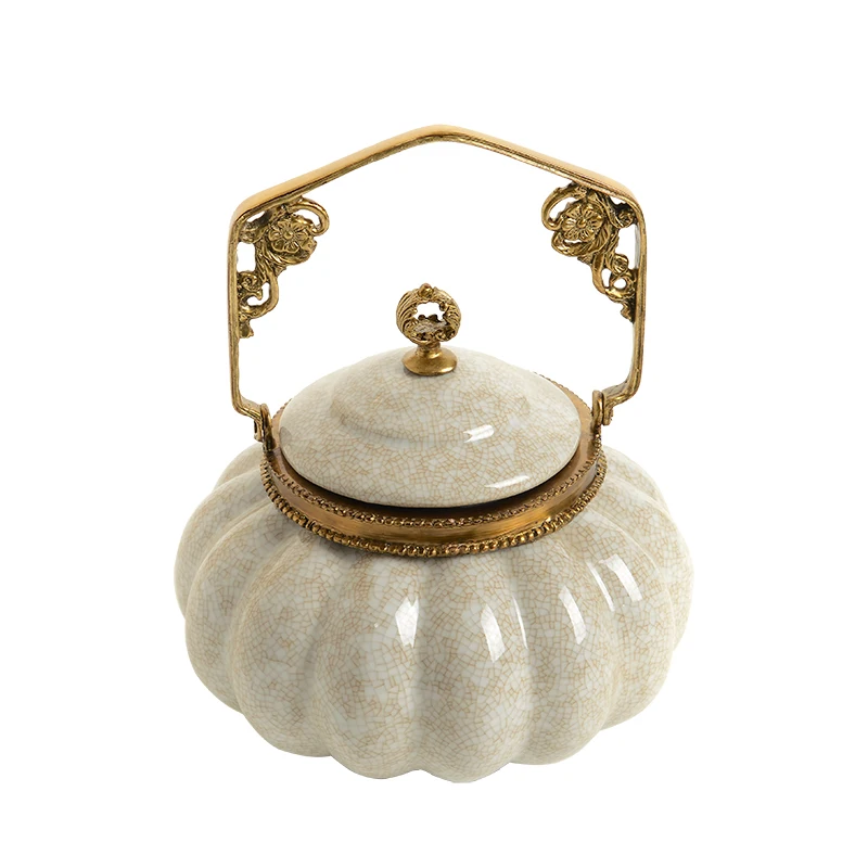 Pumpkin teapot decoration, blue and white ceramic inlaid with copper, living room, exhibition hall, soft decoration design,
Pumpkin teapot decoration, blue and white ceramic inlaid with copper, living room, exhibition hall, soft decoration design,