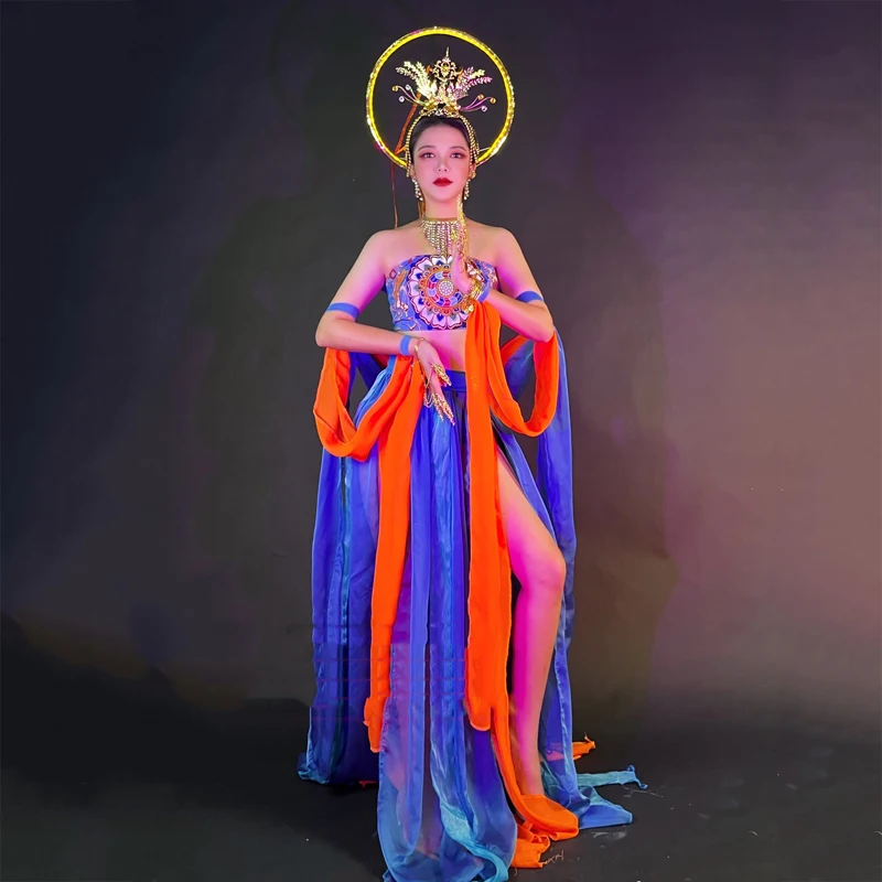 Одежда Hanfu для женщин и взрослых, костюмы Феи для косплея Dunhuang, для ночного клуба, Женский певец, танцор ГОГО, костюмы для выступлений на сцене DWY8057 
Одежда Hanfu для женщин и взрослых, костюмы Феи для косплея Dunhuang, для ночного клуба, Женский певец, танцор ГОГО, костюмы для выступлений на сцене DWY8057