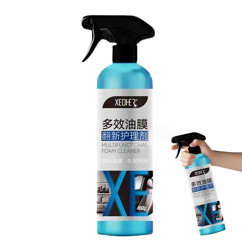 

Car Glass Oil Film Cleaner Auto 425ml Glass Cleaning Refurbishing Agent Large Capacity Auto Care Tool For Mirrored Metal Car