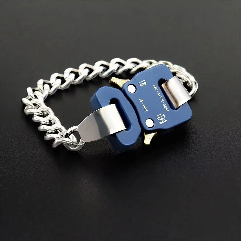 New ALYX RIVER LINK BRACELETS Men Women 1:1 High Quality Multicolor Buckle 1017 ALYX 9SM Bracelet Stainless Steel Chain
New ALYX RIVER LINK BRACELETS Men Women 1:1 High Quality Multicolor Buckle 1017 ALYX 9SM Bracelet Stainless Steel Chain
