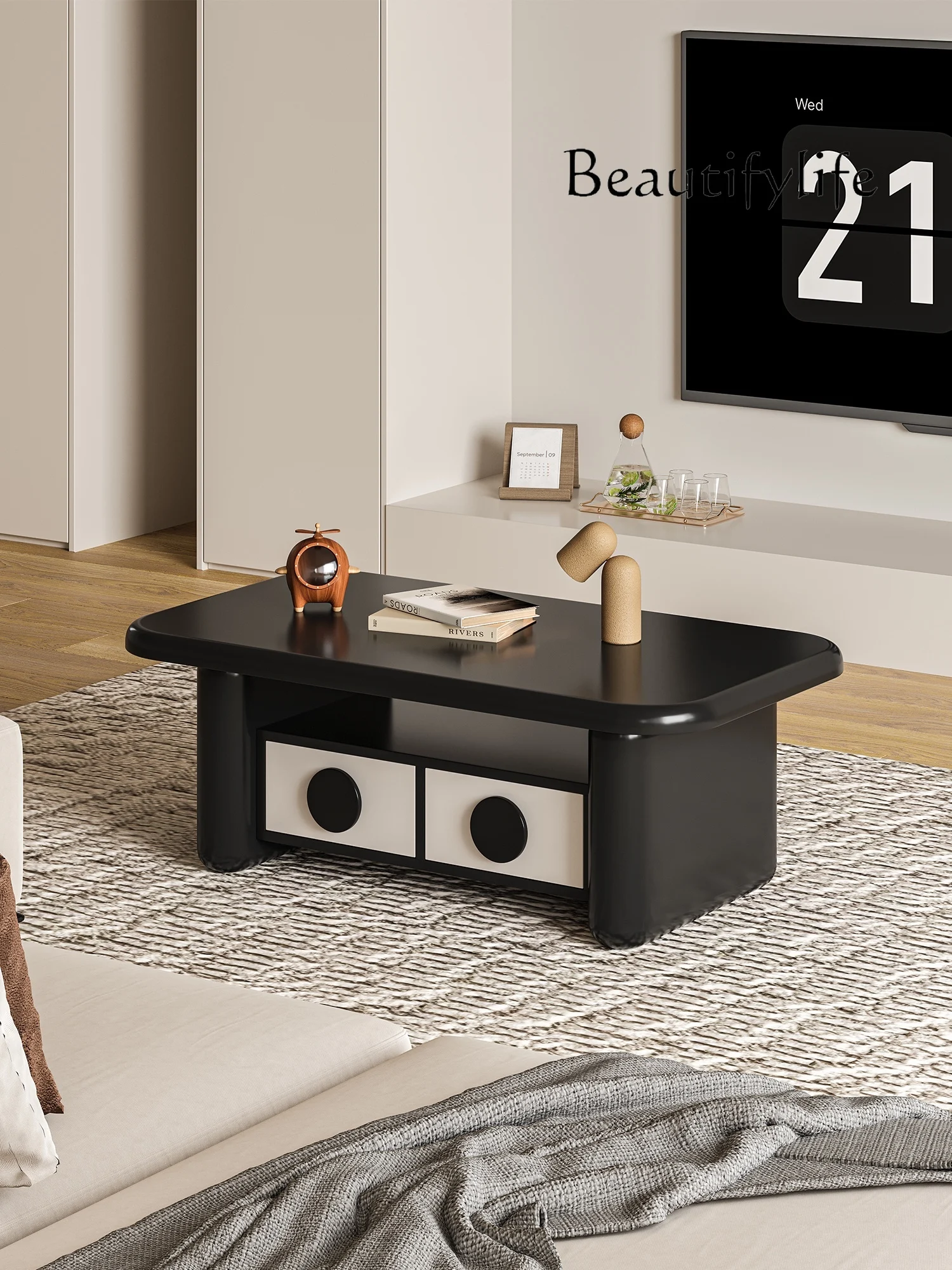 Light Luxury French Storage Coffee Table Living Room Modern French Cream Color Creative Sunset Tea Table
Light Luxury French Storage Coffee Table Living Room Modern French Cream Color Creative Sunset Tea Table