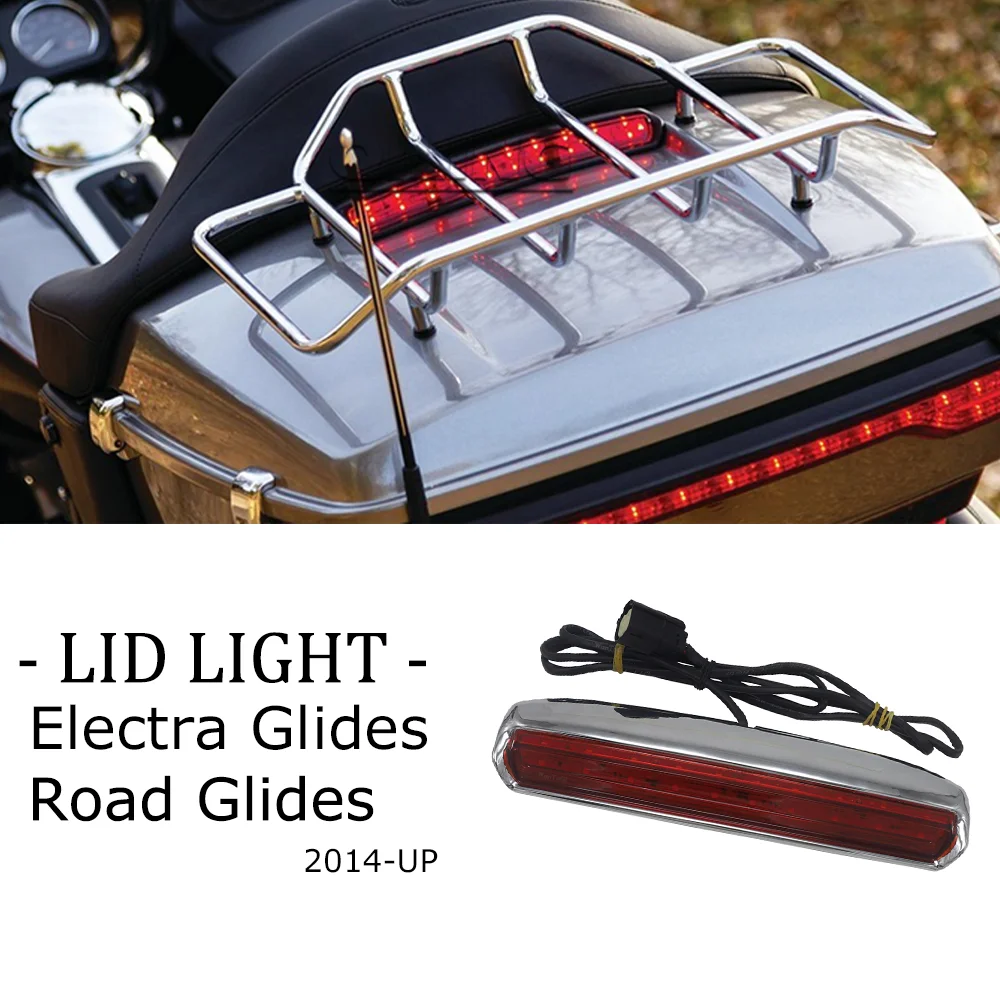 

for Harley Electra Glide Low CVO Road Glide Ultra Limited Tri Glide Motorcycle Accessories LED Tour Pack Lid Light Tour Pack