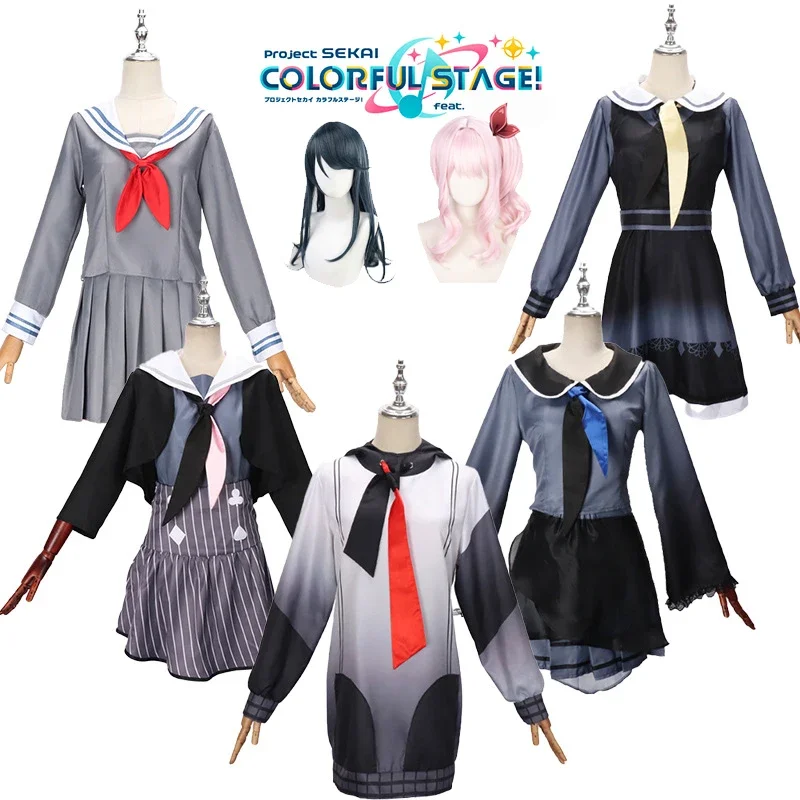 

Project Sekai Colorful Stage Feat Cosplay Women Asahina Mafuyu Costume Sailor JK Uniform Nightcord At 25 Full Costume Wig