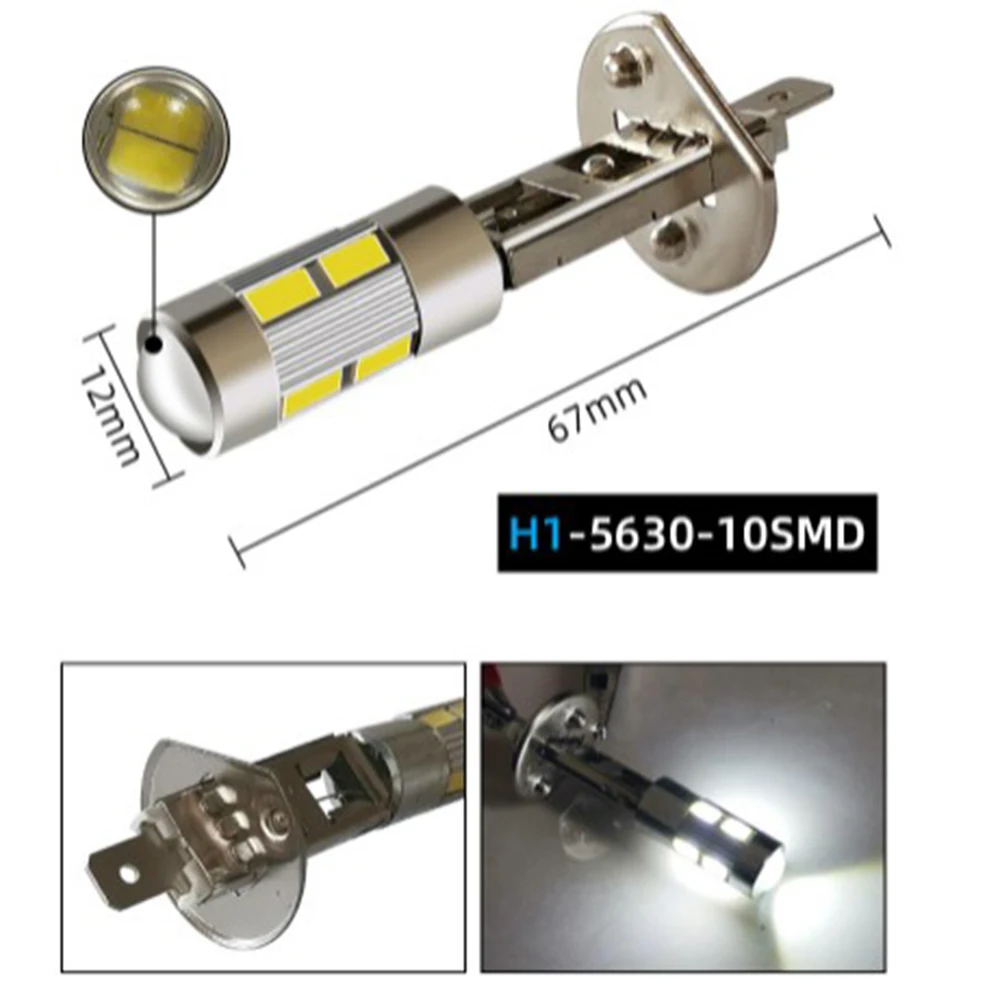 

LED Front Fog Light Lamp Beads 5630-33SMD 12V 6W Color 6000K H4 H7 H1 H3 IP67 Protection 1500 Luminous Flux 360° Lighting